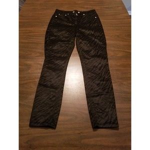 Rag & Bone Nina Zebra Print Pants Women's Size 26 Black Velvet Slim Fit